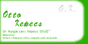 otto kepecs business card